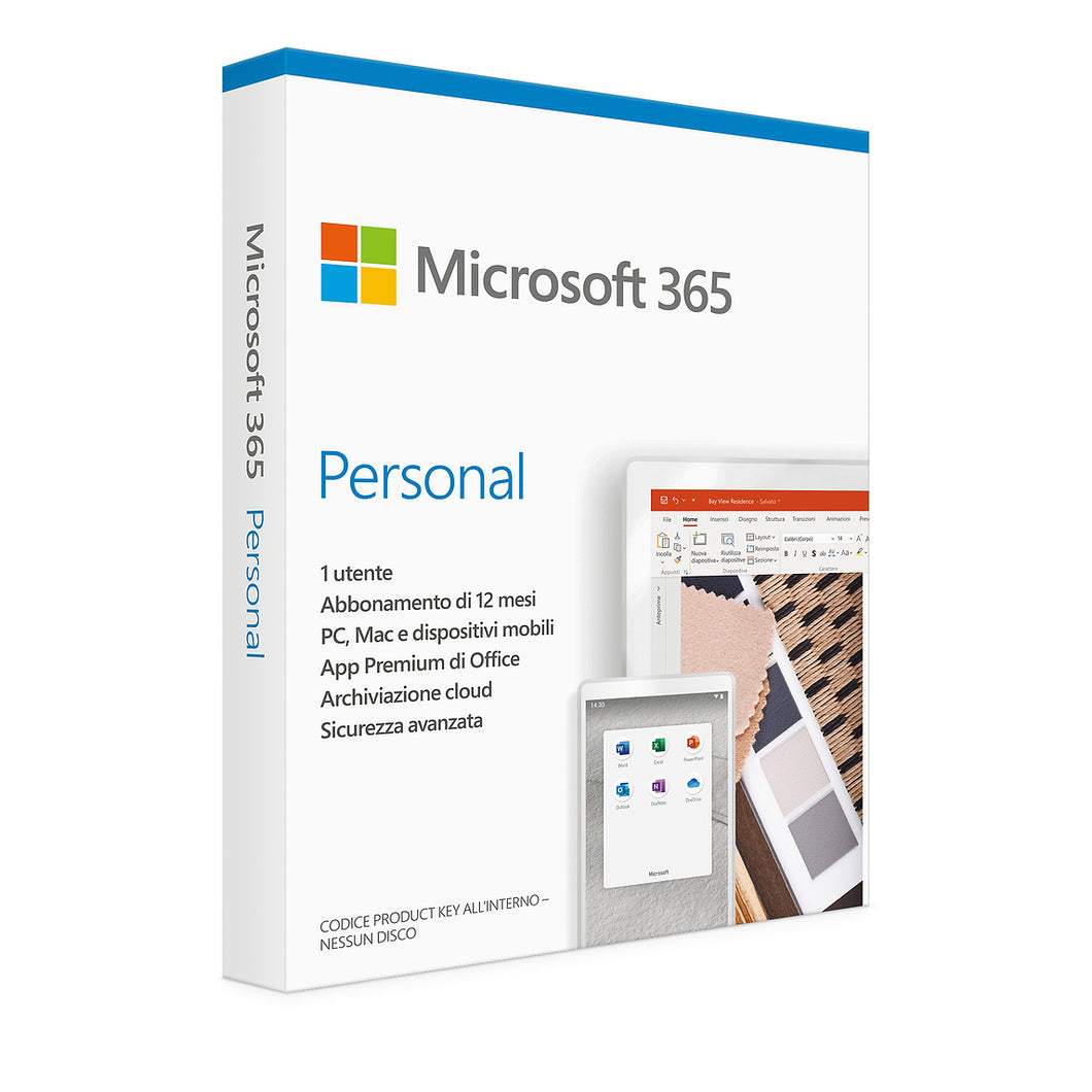 Microsoft 365 Personal abbonamento annuale con 1 TB di spazio archiviazione sul cloud solo 1 dispositivo