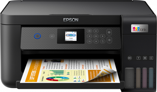 Multifunzione EPSON a getto d'inchiostro Ecotank ET-2850 fronte e retro